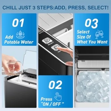 Compact ORFLROA Ice Maker 9 Ice Cubes in 6 Mins