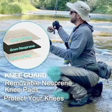 8 Fans Mens Womens Waist Waders,3-Ply Durable Breathable Waterproof Stockingfoot Insulated Wading Pa...