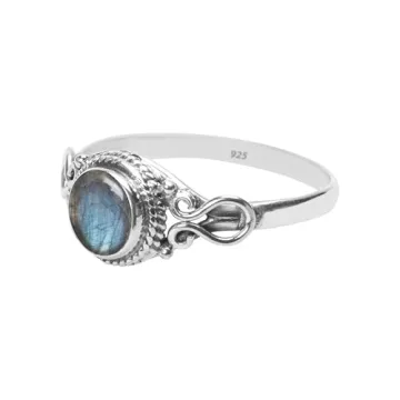 Elegant Labradorite 925 Sterling Silver Ring for Women
