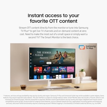 SAMSUNG 32-Inch M5 Smart Monitor - FHD & Features