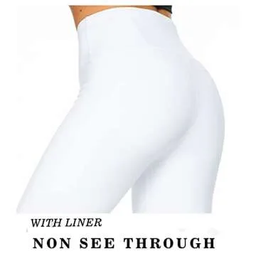 Kcutteyg Yoga Pants for Women with Pockets High Waisted Leggings Workout Sports Running Athletic Pants (22Capri White, Small)