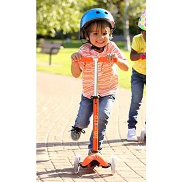Micro Mini Deluxe 3-Wheeled, Lean-to-Steer, Swiss-Designed Micro Scooter for Kids, Ages 2-5 - Orange…