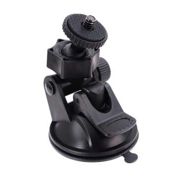 iSaddle CH01A 1/4" 1/8" Thread Camera Suction Mount Tripod Holder in Dash Cam Mount Holder - Screw Tripod Windshield Holder Fits Sony/Ricoh/HP/GoPro/Oculus (M4 M6 Screw Join Ball Included)
