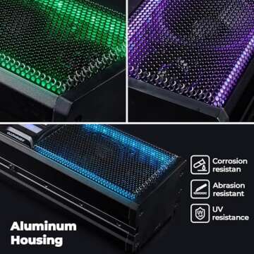 KEMIMOTO UTV Sound Bar 16 Inch ATV SoundBar Golf Cart Sound Bar SXS Speakers Bluetooth-Compatible wi...