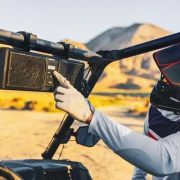 KEMIMOTO UTV Sound Bar 16 Inch ATV SoundBar Golf Cart Sound Bar SXS Speakers Bluetooth-Compatible with Multicolor LED Lighting Compatible with Polaris RZR Can-Am Defender Maverick X3 CFMOTO ZFORCE