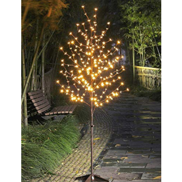 Lightshare 6.5FT 208 LED Cherry Blossom Tree, Lighted Artificial Tree for Decoration Inside and Outs...