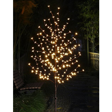 Lightshare 6.5FT 208 LED Cherry Blossom Tree, Lighted Artificial Tree for Decoration Inside and Outside, Home Patio Wedding Festival Christmas Decor
