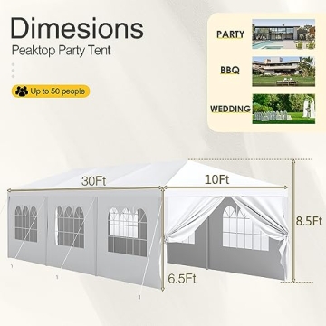 Durable Greesum 10'x30' Outdoor Canopy Tent for Events