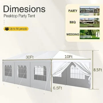 Durable Greesum 10'x30' Outdoor Canopy Tent for Events
