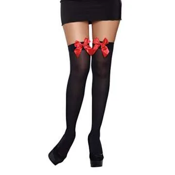 Dreamgirl Bow Top Stockings - Versatile Fashion Statement