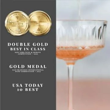 Joyus Non-Alcoholic Sparkling Rose´ Wine, Award Winning Best In Class Dealcoholized Wine, Complex & Dry, Low Sugar & Low Calorie, 750 ml (1 Bottle)