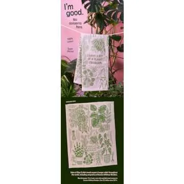 Blue Q Woven Funny Dish Towel ~ I Have a Bit of a Plant Problem. 100% Cotton, Soft, Super-Absorbent