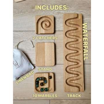 Personalized Marble Race Machine - Fun Wooden Maze for Kids Adventures