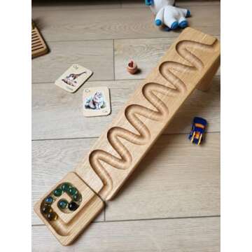 Marble Race Personalized Wooden Maze for Kids Gift