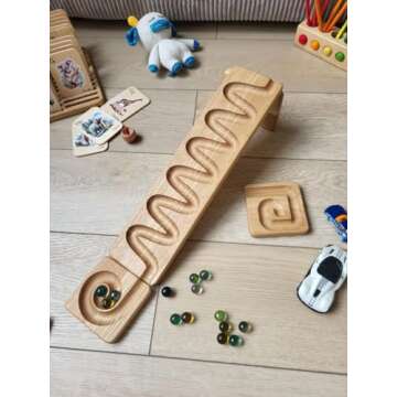 Marble Race Personalized Wooden Maze for Kids Gift