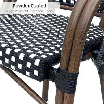 BKSFOAA Bistro Chairs Set 2 - Elegant Outdoor Seating