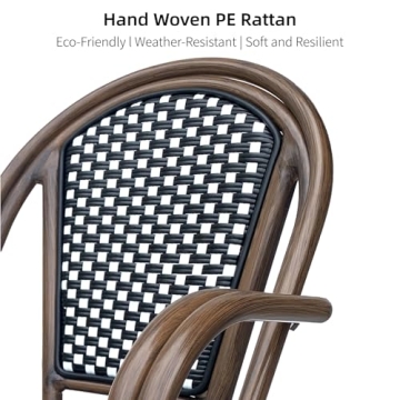 BKSFOAA Bistro Chairs Set 2 - Elegant Outdoor Seating