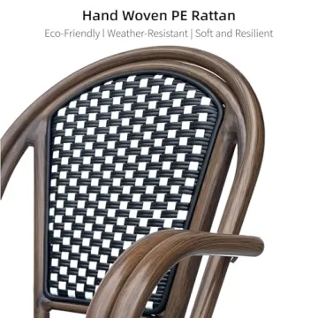 BKSFOAA Bistro Chairs Set 2 - Elegant Outdoor Seating