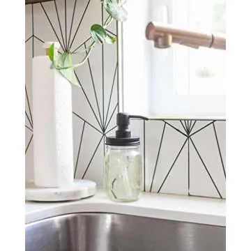 Elegant Mason Jar Soap Dispenser Set - Durable & Rust-Free