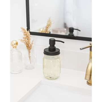 Elegant Mason Jar Soap Dispenser Set - Durable & Rust-Free