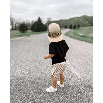 Newborn Toddler Baby Boy Shorts Summer Cotton Checkerboard Plaid Jogger Shorts Elastic Waist Casual Short Pants 0-3T Yellow