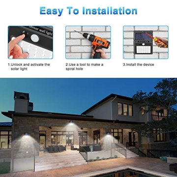Solar Lights Outdoor 6Pack 3Modes Waterproof Motion Sensor
