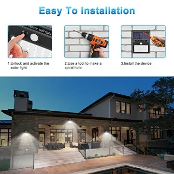 Solar Lights Outdoor 6Pack 3Modes Waterproof Motion Sensor