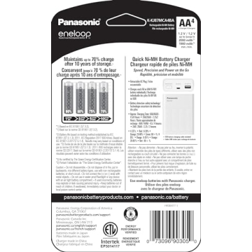 Eneloop Panasonic Rechargeable Batteries & Charger Set