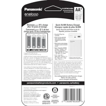 Eneloop Panasonic Rechargeable Batteries & Charger Set