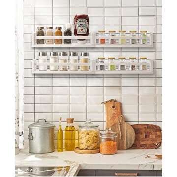 Floating Shelves for Wall - White 15.7 inch Bookshelf - 4 Pack