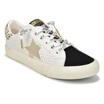 VINTAGE HAVANA Grande Women’s Fashion Sneakers Black Multi 5.5