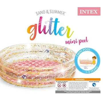 Intex Glitter Mini Pool for Kids 1-3 Years, Inflatable Fun