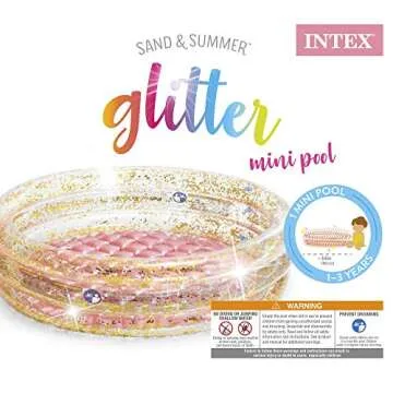 Intex Glitter Mini Pool for Kids 1-3 Years, Inflatable Fun