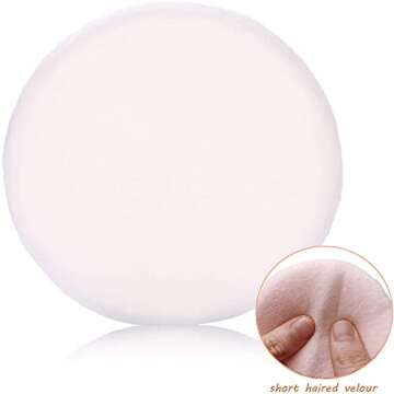 6 Pack 4 Inch Powder Puff, Ultra Soft Washable Large Round Cotton Powder Puff Loose Powder Puff, Multicolor