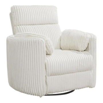 Parker Living Radius Modern Fabric Swivel Glider Recliner in Ivory