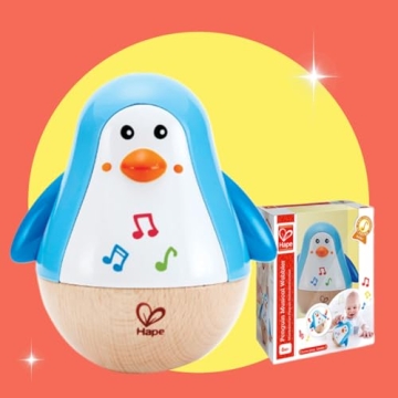 Hape Penguin Musical Wobbler Toy for Infants 6 Months Plus