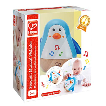 Hape Penguin Musical Wobbler Toy for Infants 6 Months Plus