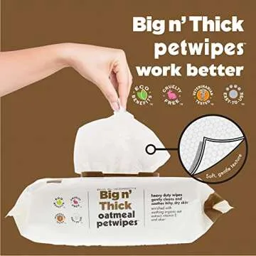 Petkin Pet Wipes for Cats and Dogs - 200 Large Wipes