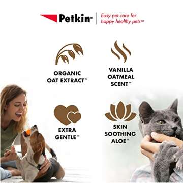 Petkin Pet Wipes for Cats and Dogs - 200 Large Wipes