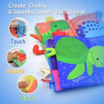 ORAPOH Baby Books for Infants, Soft Sensory Toys Set