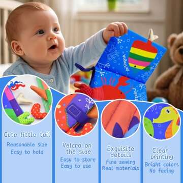 ORAPOH Baby Books for Infants, Soft Sensory Toys Set
