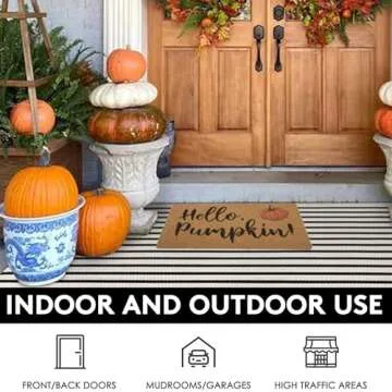 IZUS Hello-Pumpkin Non-Slip Coir Doormat For Fall