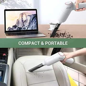 Compact Handheld Vacuum Cleaner with Strong Suction Performance