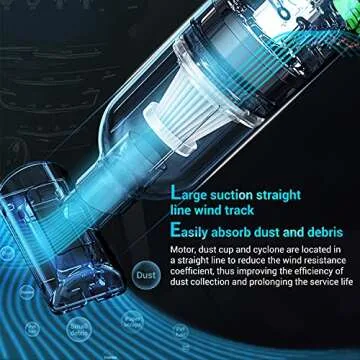 Compact Handheld Vacuum Cleaner with Strong Suction Performance
