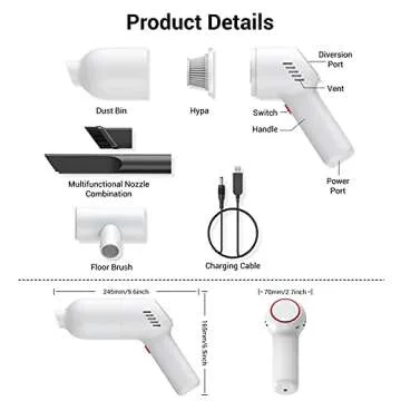 Compact Handheld Vacuum Cleaner with Strong Suction Performance