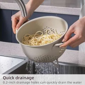 Get the Stylish 5 Quart Metal Colander for Your Kitchen