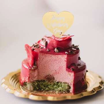 25pcs Cake Decorating Cupcake Picks Creative Cake Inserts Cupcake Topper Cake Inserts Valentine's Day Dessert Topper Lovely Cake Cards Valentine's Day Cake Decor