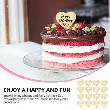 25pcs Cake Decorating Cupcake Picks Creative Cake Inserts Cupcake Topper Cake Inserts Valentine's Day Dessert Topper Lovely Cake Cards Valentine's Day Cake Decor