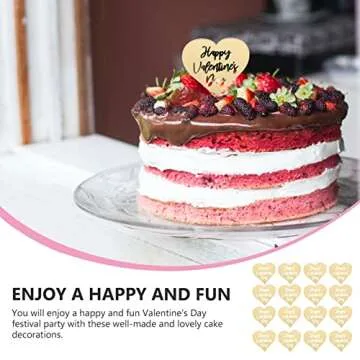 25pcs Cake Decorating Cupcake Picks Creative Cake Inserts Cupcake Topper Cake Inserts Valentine's Day Dessert Topper Lovely Cake Cards Valentine's Day Cake Decor