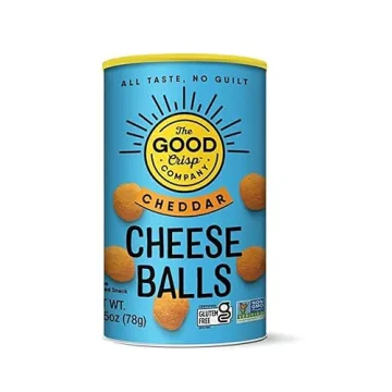 The Good Crisp Company, Cheese Balls, Cheddar, 2.75 Ounces (Pack of 3)